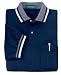 Apparel : NEW Outer Banks - Pique Knit Sport Shirt with Pocket and Jacquard Knit Trim Navy/White-L