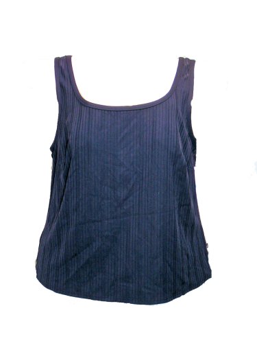 Nautica Navy Ribbed Racerback Swimsuit-top
