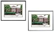 University of Akron UnderGrad Framed Collegiate Campus Lithograph