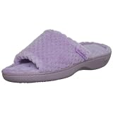 Isotoner Popcorn Open Toe Terry Mule Slippers Slides
