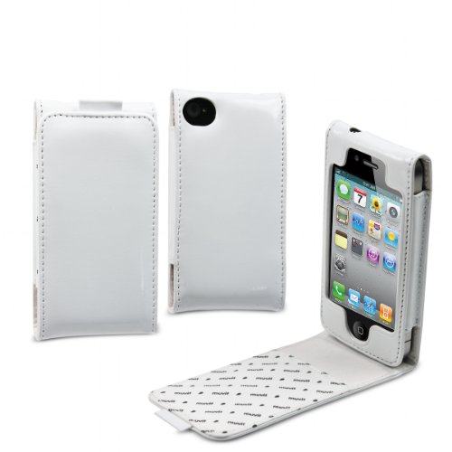 muvit Luxe Glossy Ledertasche f&uuml;r iPhone 4G wei&szlig; Preisvergleich