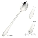 Sterling Silver Long Handle Feeding Baby Spoon - Plain Design