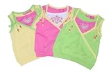 Toddler Girls' Crossover Top with Mock Layer and Butterfly Screenprint