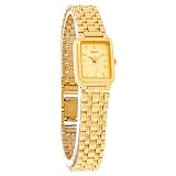 Seiko Quartz Ladies Gold Rectangular Dress Watch SXGB88 on sale