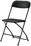 Set of Four(4) Premium Black Plastic Folding Chair