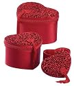 Red Satin Heart Shaped Boxes