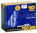CD-Rohling PLATINUM 700MB/80min, 52x,10er-Pack SlimCase