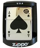 Zippo Ace of Spades High Polish Chrome Lighter, 7554