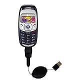 Einziehbares USB Kabel für LG PM-325 mit Hot Sync und aufladen Einsatzmöglichkeiten - von Gomadic mit TipExchange Technology