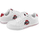 Ohio State Buckeyes Ladies White Team Logo Leather Tennis Shoes