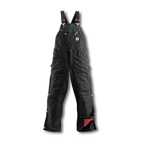 Carhartt Mens Duck Zip-To-Hip Bib Overall - Quilt Lined