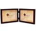 Lawrence Frames Hinged Double (Horizontal) Walnut Wood Picture Frame, Gallery Collection, 5 by 7-Inch
