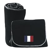 SOFT SCARF BLACK FLAG EMBROIDERY  MARTINIQUE  COUNTRY