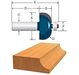 BOSCH 85207M 11/16-Inch Cut 1/4-Inch Shank With Ball Bearing Cove Router Bit