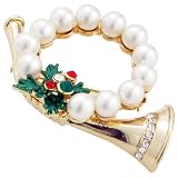 Cheap Merry Christmas Horn Swarovski Crystal Christmas Gift Holiday Pin Brooch Cheap Merry Christmas Horn Swarovski Crystal Christmas Gift Holiday Pin Brooch