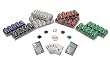 1000 Striped Dice 11.5 Gram Poker Chips Texas Hold em Set