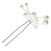 HuntGold 3X Wedding Party Bridal Shake Artificial Beads Hair Comb Claw Hair Hairpin Hair Ornaments Accessory(white)