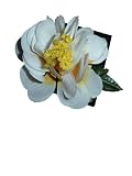 PLUMERIA SILK FLOWER DELUXE HAIR CLIP -MADE IN HAWAII