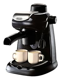 DeLonghi EC5 Steam-Driven 4-Cup Espresso and Cappuccino Maker, Black