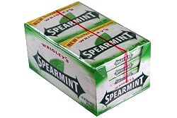 Wrigleys Spearmint Chewing Gum, Slim Pack - 15 Sticks/Pack, 10 ea