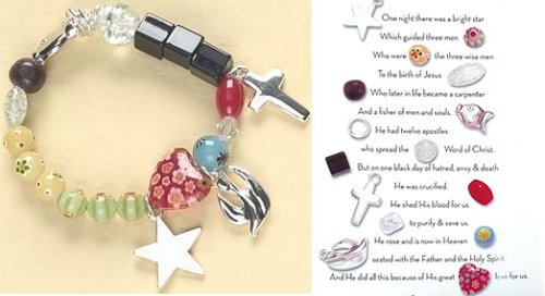 Christ's Story Glass Beaded Bracelet The Story Of Jesus By Roman #12321