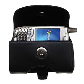 Horizontal Leather Case with Belt Clip / Loop for the Sprint Palm Treo 700wx