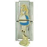  : Alice And Teacup Licensed Multi Link Dangle Italian Charm