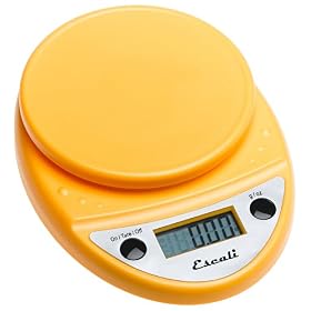 Escali Primo Digital Kitchen Scale, Mustard Yellow