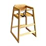 LA Baby Commercial/Restaurant Wooden High Chair, Natural