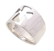 SilverBin Sterling Silver High Polish Cutout Cross Wide Flat Band Ring