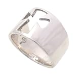SilverBin Sterling Silver High Polish Cutout Cross Wide Flat Band Ring