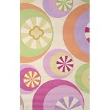 Kidding Around Pastel Peppermints Rug Size: 7 6" x 9 6"