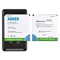 Anker® 2 x 1900mAh Li-ion Batteries for HTC Sensation, Sensation XE, EVO 3D, Mytouch 4G Slide + 1 x Free Travel Charger