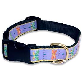 Up Country Dragonflys Dog Collar - Medium