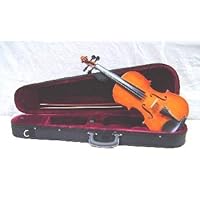 Crystalcello MV100 1/8 Size Violin with Case + Bow + Accessories - Natural Color