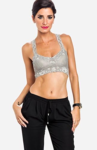 DailyLook Women's Lace Racerback Bralette