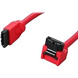 Red SATA 3.0/6Gbit/s Premium Cable 12" Straight to Right Angle