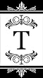 Monogram Regalia Guest Towel - T Monogram Regalia Guest Towel - T