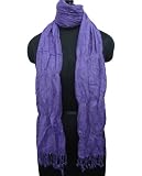 IBA Purple Scarve Womens Viscose Pashmina Shoulder Neck Scarf Shawl 70 X 27 inches