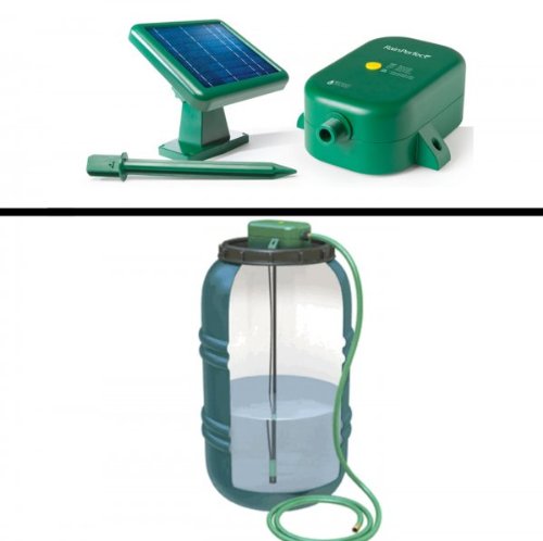 Solar Power Rain Barrel Pump System (Green) (8.5