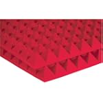 Auralex 2PYR24RED 2 Studiofoam Pyramid Panels in Red 12-2'x4'x2 Panels