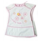 Baby Girl Bee Design Peva Back Bib with Neck Tie