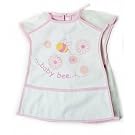 Baby Girl Bee Design Peva Back Bib with Neck Tie