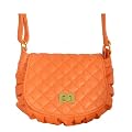 Small Quilted Cross Body Fashion Handbag Orange