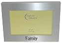 ' Family ' - Photo Picture Frame Gift - 6 x 4 " - Brushed Aluminium Satin Silver Colour