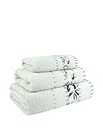 Flor De Algodón Juego De Toallas Asia2 (Ceniza)