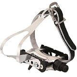 Eleven81 Steel Toe Clips w/Leather Straps for Bike Pedals