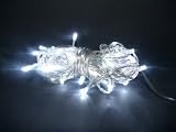 10er LED Lichterkette Batterie Kaltwei� Wei� weiss NEU