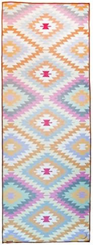 Eco-Friendy yoga towel, beach towel, sports towel, travel towel (26,5''x72,5'') 100% Recycled (Vintage Kilim)
