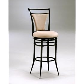 30H Cierra Contemporary Fawn Beige Swivel Pub Bar Stool 